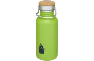 Bouteille personnalisée en acier inoxydable et couvercle bambou Thor 550 ml