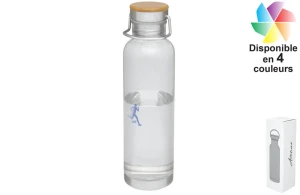 Bouteille Tritan™ couvercle vissé dessus en bambou 800 ml