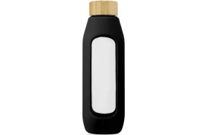 Bouteille personnalisée Tidan en verre borosilicate et grip silicone 600 ml