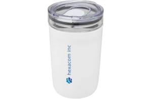 Mug isotherme en verre paroi extérieure plastique recyclé 420 ml