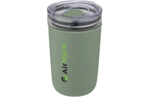 Mug isotherme en verre paroi extérieure plastique recyclé 420 ml