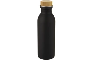 Bouteille personnalisée acier inoxydable et couvercle bambou Kalix 650 ml