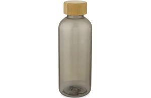Bouteille personnalisée en plastique recyclé et couvercle bambou 650 ml