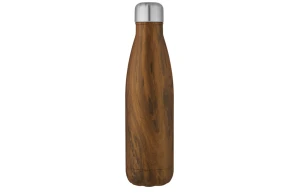 Bouteille isotherme personnalisée acier inoxydable imitation bois Cove 500 ml