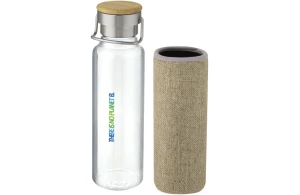 Bouteille personnalisée en verre avec manchon en néoprène 600 ml