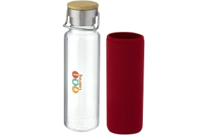 Bouteille personnalisée en verre avec manchon en néoprène 600 ml