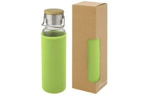 Bouteille personnalisée en verre avec manchon en néoprène 600 ml