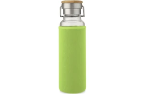 Bouteille personnalisée en verre avec manchon en néoprène 600 ml