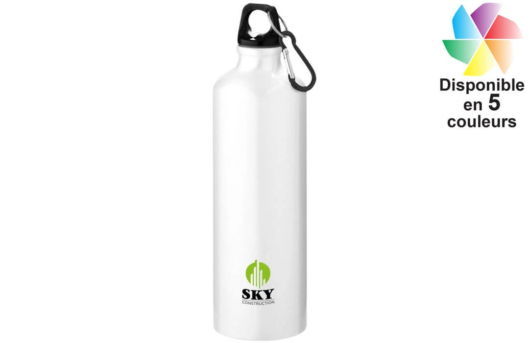 Gourde Personnalisée en Aluminium 770 ml avec Mousqueton