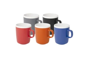 Mug en céramique mate et intérieur blanc Lilio de 310 ml