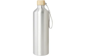 Bouteille d'eau personnalisée en aluminium recyclé certifié Malpeza de 1 litre