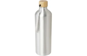 Bouteille d'eau personnalisée en aluminium recyclé certifié Malpeza de 1 litre