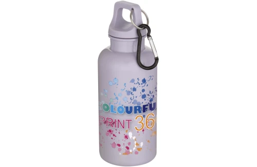 Gourde Oregon en plastique recyclé certifié avec mousqueton 400 ml