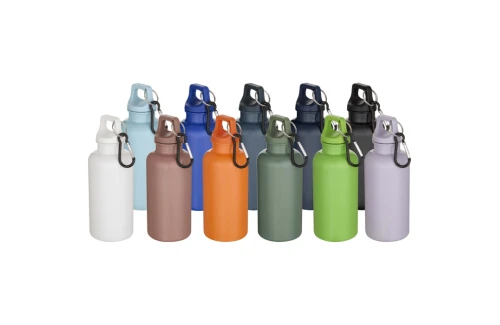 Gourde Oregon en plastique recyclé certifié avec mousqueton 400 ml