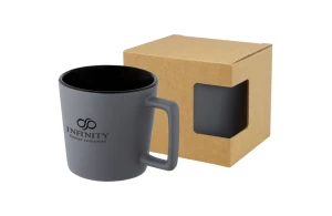 Tasse publicitaire Cali en céramique finition mate 370 ml