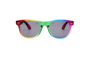 Lunettes de soleil personnalisées au style rétro arc-en-ciel