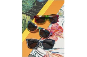 Lunettes de soleil personnalisées au style rétro arc-en-ciel