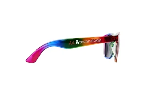 Lunettes de soleil personnalisées au style rétro arc-en-ciel