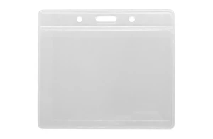 Porte badge transparent personnalisé Serge à ouverture sur le dessus