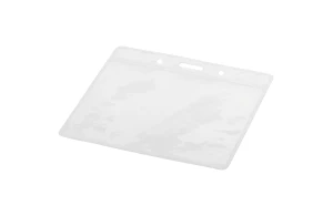 Porte badge transparent personnalisé Serge à ouverture sur le dessus