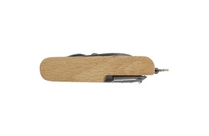 Couteau de poche multifonctions en bois à 7 fonctions