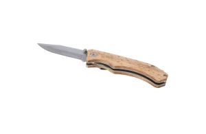 Couteau de poche en bois avec clip de ceinture