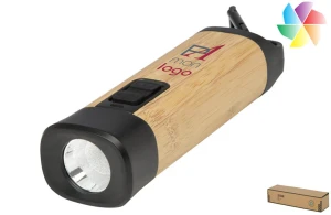 Lampe torche en plastique et  bambou recyclé certifié RCS