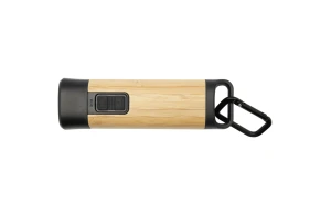 Lampe torche personnalisée en plastique et bambou recyclé certifié RCS