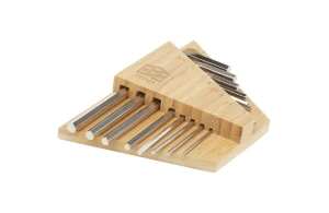 Set à outils personnalisé en bambou avec clé Allen hexagonale