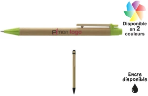 Stylo publicitaire personnalisé écologique en carton recyclé 