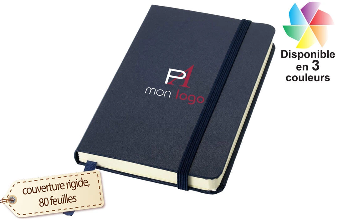 Carnet notes de poche publicitaire personnalisé A6 à couverture rigide