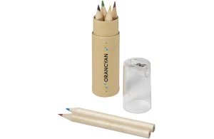 Boite de 6 crayons de couleur avec taille-crayon