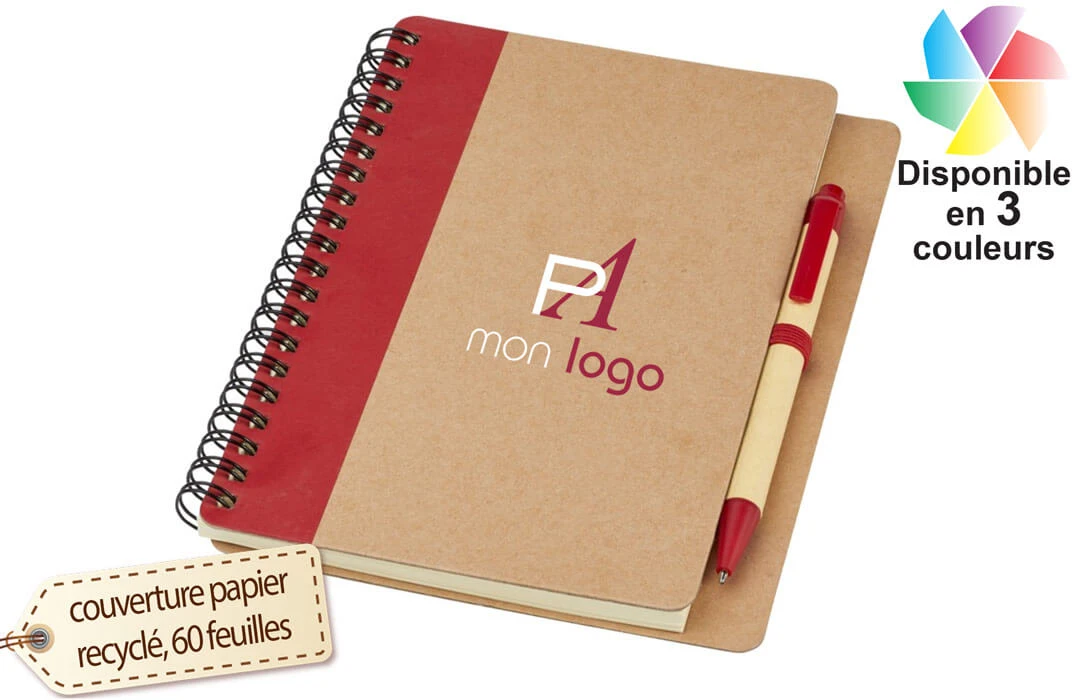 Carnet de note bambou personnalisé + Stylo