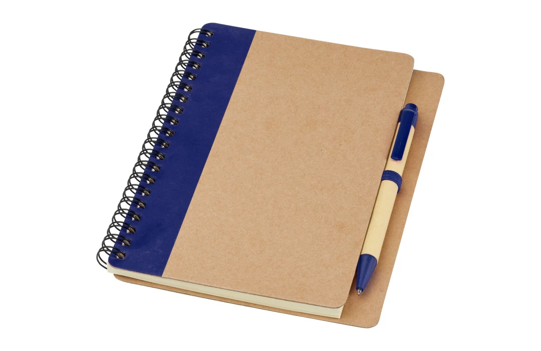 Carnet personnalisable Desk-Mate® A6 à spirales avec couverture rigide