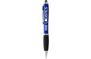 Stylo stylet publicitaire Nash corps couleur et grip noir
