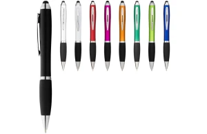 Stylo stylet publicitaire Nash corps couleur et grip noir