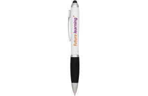 Stylo stylet publicitaire Nash corps couleur et grip noir