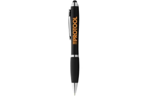 Stylo corps couleur et grip noir avec fonction stylet Nash