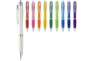 Stylo à bille avec corps et grip coloré Nash