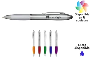 Stylet stylo bille avec grip coloré Nash publicitaire personnalisé 
