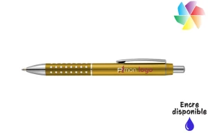 Stylo publicitaire personnalisé bouton poussoir et clip aluminium 