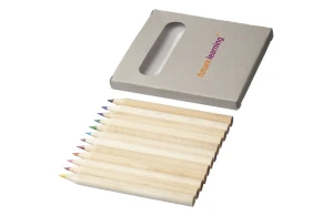 Boite de 12 crayons de couleur dans un étui en carton léger