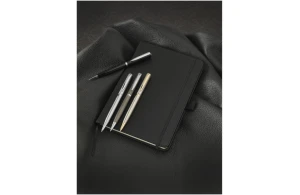 Parure de stylo bille personnalisé à finition chromé brossé mat City