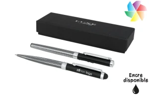 Parure duo stylet à bille et stylo roller Empire publicitaire personnalisée 