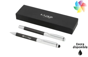 Parure de stylos duo Vincenzo publicitaire personnalisée 