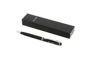 Parure de stylo bille métal brillant à mécanisme twist Andante