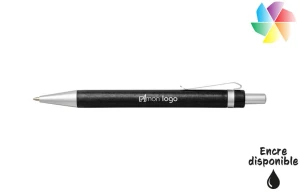 Stylo publicitaire personnalisé à bouton-poussoir en paille de blé Tidore 