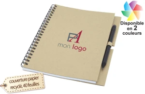 Carnet à spirales publicitaire personnalisé avec crayon Luciano Eco 