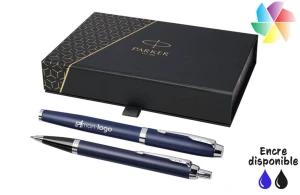 Parure de stylos bille et roller IM Parker noir