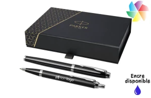 Parure de stylos plume et bille IM Parker coloris noir